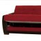 Merid Sofa Bed in Burgundy Microfiber by Rain w/Optional Items