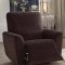 Dowling Recliner Sofa 8257BRW in Chocolate by Homelegance