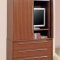 5 Piece Walnut Finish Contemporary Bedroom Set