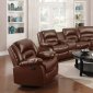 9242 Reclining Sectional Sofa in Brown Bonded Leather w/Options