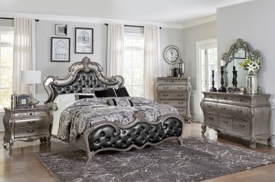 Brigette Bedroom 1681 in Silver-Gray by Homelegance w/Options