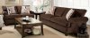 SM5048 Inverness Sofa in Dark Brown Fabric w/Options