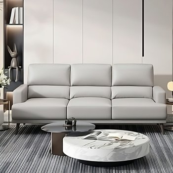 Brooklin Sofa LV02189 in Gray Leather by Acme w/Options [AMS-LV02189 Brooklin]