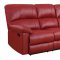 U99270-R Motion Sofa in Red PU by Global w/Options