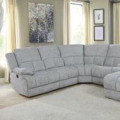 Belize Motion Sectional Sofa 602560 in Gray Fabric by Coaster