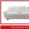 838 Sofa in White Leather by ESF w/Optional Loveseat & Chair