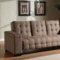 Tan Microfiber Contemporary Sofa Bed w/Pull Down Table