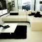 White Bonded Leather Modern Stylish Sectional Sofa