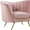 Margo Sofa 622 in Pink Velvet Fabric by Meridian w/Options