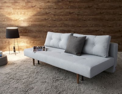 Recast Sofa Bed in Soft Pacific Pearl Fabric by Innovation