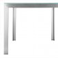 Black or White Glass Top Dining Table with Brushed Steel Frame