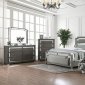 Jeanine Bedroom CM7534 in Gray Fabric & Mirror w/Options