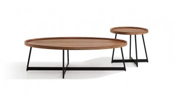 Uptown Coffee Table & End Table Set in Walnut by J&M w/Options [JMCT-Uptown]