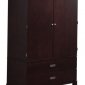 Dark Cappuccino Finish Contemporary Armoire