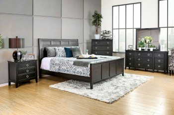 Arabelle CM7481 Bedroom in Wire-Brushed Black Finish w/Options [FABS-CM7481-Arabelle]