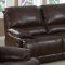 Wine Bonded Leather Modern Sofa & Loveseat Set w/Options