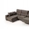 Air Sectional Sofa in Brown Fabric by ESF w/Storage