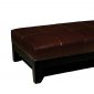 Brown Color Contemporary Leather Ottoman