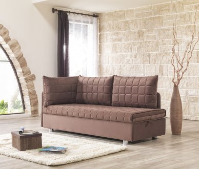 Day & Night Sofa Bed in Brown Fabric by Casamode w/Options