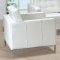 Silvania F08 Sofa in White Leather by At Home USA w/Options