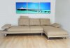 MB-1508 Sectional Sofa in Light Brown Fabric by Grako