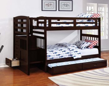 Dublin Bunk Bed 460362 in Cappuccino by Coaster w/Options [CRKB-460362-Dublin]