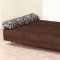 Dark Brown Fabric Modern Sofa Bed Convertible w/Metal Legs