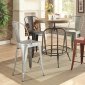 Lahrer 122097 5Pc Bar Table & Metal Chairs Set by Coaster