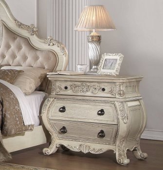 Ragenardus Nightstand Set of 2 27013 in Antique White by Acme [AMNS-27013 Ragenardus]