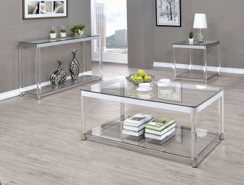 720748 Coffee Table 3Pc Set by Coaster w/Glass Top & Options [CRCT-720748 Anne]