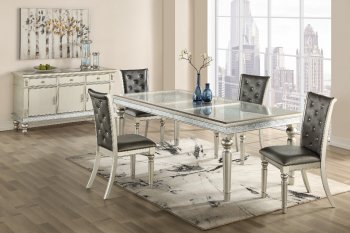 D3355DT Dining Set 5Pc in Metallic by Global w/Options [GFDS-D3355]