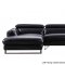 S98 Sectional Sofa in Black Leather by Beverly Hills