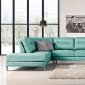 Verona 1332 Sectional Sofa in Aqua Fabric by At Home USA