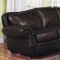 Dark Burgundy Bonded Leather Classic Living Room w/Rolled Arms