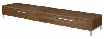 Walnut Finish Modern Media Unit w/Optional TV Stand [NVTV-Griffith-HGSD151-Walnut]