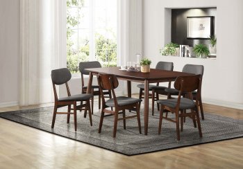 Lev 5044 Dining 5Pc Set by Homelegance in Walnut w/Options [HEDS-5044 Lev]