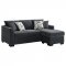 Storey Sleeper Sectional Sofa 504777 Dark Gray Fabric by Coaster