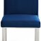 Opal Dining Chair 736 Set of 2 in Navy Velvet Fabric by Meridian