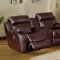 Demmi Reclining Sofa in Brown Bonded Leather w/Optional Items