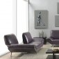 Roxi Sofa in Eggplant Full Leather by At Home USA w/Options