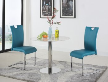 Noemi Dining Table 3Pc Set by Chintaly w/Melissa Chairs [CYDS-Noemi-Melissa]