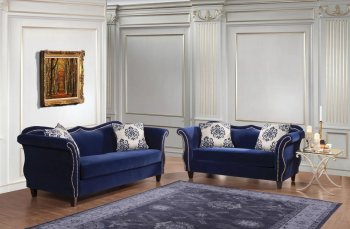 Zaffiro Sofa SM2231 in Royal Blue Fabric w/Options [FAS-SM2231-Zaffiro]