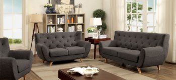 Carin Sofa & Loveseat Set CM6134GY in Gray Fabric w/Options [FAS-CM6134GY-Carin]