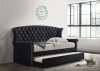 Scarlett Daybed 300642 in Black Velvet by Coaster w/Trundle