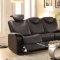 Talbot Motion Sofa 8524BK in Black by Homelegance w/Options