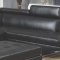 G143 Sectional Sofa in Black Bonded Leather by Glory