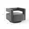 Booth Swivel Accent Chair in Gray Velvet by Modway