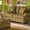 Conga Saddle Fabric Modern Living Room Sofa & Loveseat Set