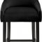 Demi Counter Stool 724 Set of 2 Black Velvet Fabric by Meridian