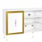 Sashi Media Console in White w/Gold Accents